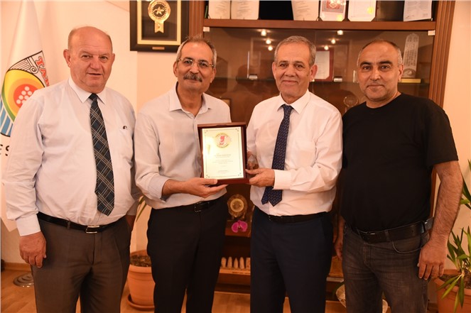TÜRKİYE GAZETECİLER FEDERASYONU GENEL BAŞKANI YILMAZ KARACA’DAN BAŞKAN BOZDOĞAN’A ZİYARET
