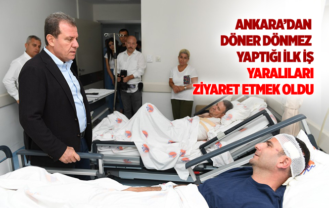 Vahap Seçer, Trafik Kazası Geçiren Danışman ve Koruma Ekibini Ziyaret Etti