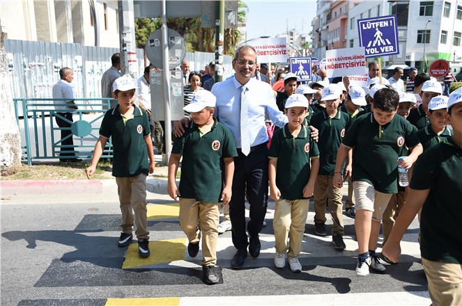 TARSUS’TA 3 BOYUTLU YAYA GEÇİDİ UYGULAMASI BAŞLATILDI